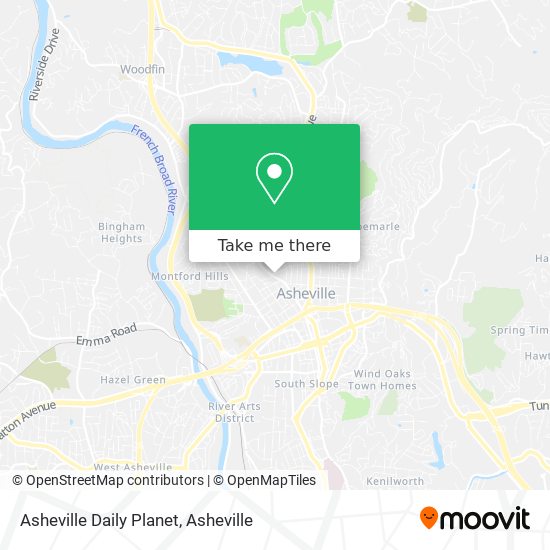 Mapa de Asheville Daily Planet