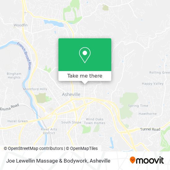 Joe Lewellin Massage & Bodywork map
