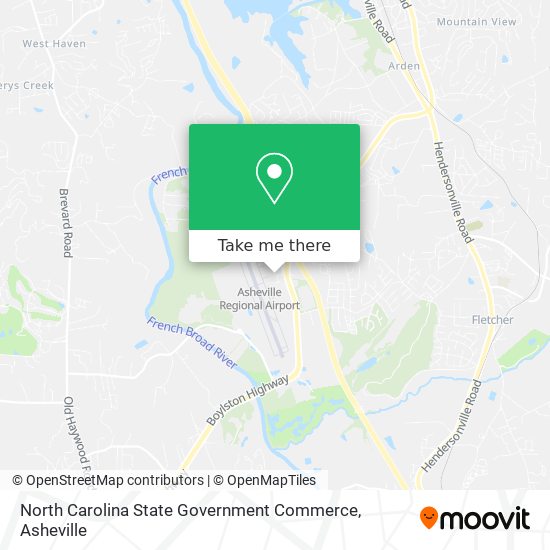 North Carolina State Government Commerce map
