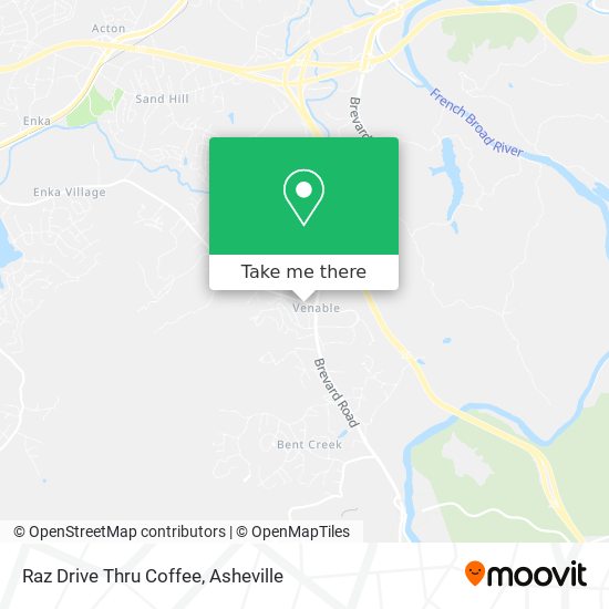 Mapa de Raz Drive Thru Coffee