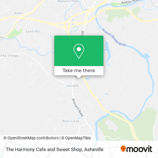 The Harmony Cafe and Sweet Shop map