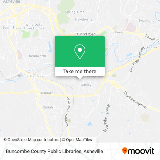 Buncombe County Public Libraries map