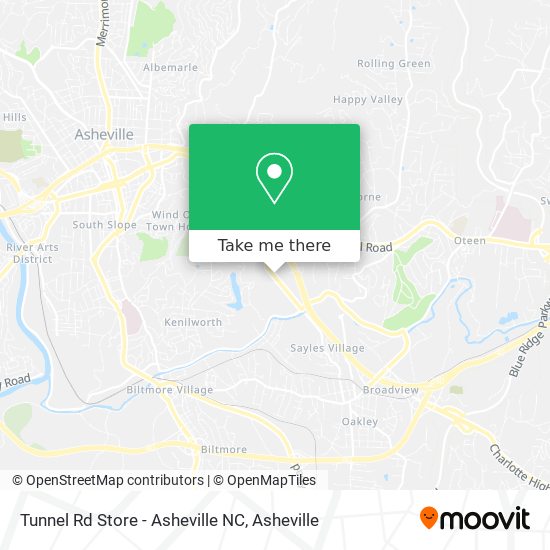 Tunnel Rd Store - Asheville NC map