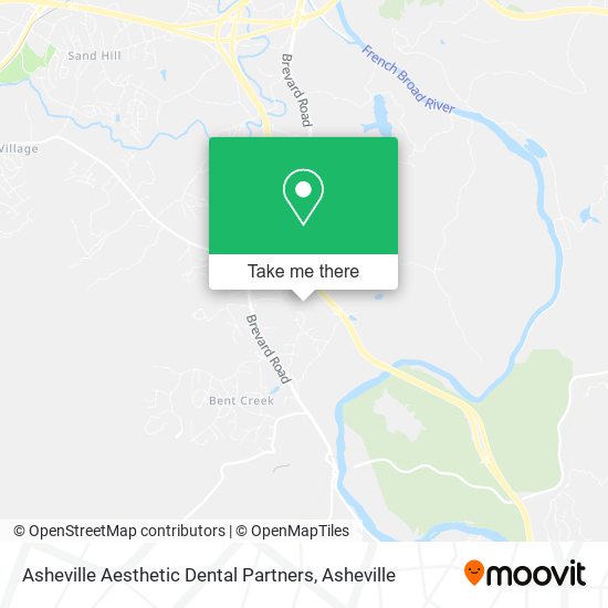 Mapa de Asheville Aesthetic Dental Partners