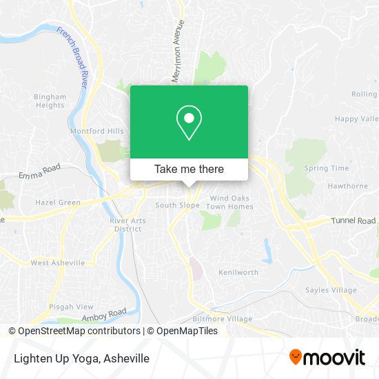 Lighten Up Yoga map