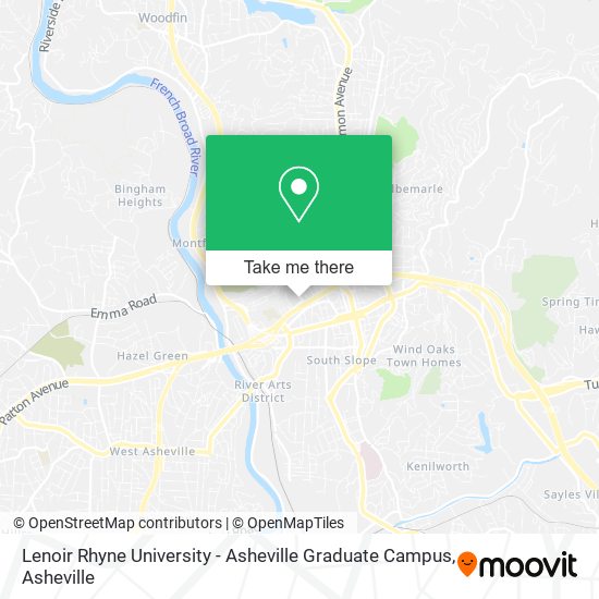 Lenoir Rhyne University - Asheville Graduate Campus map