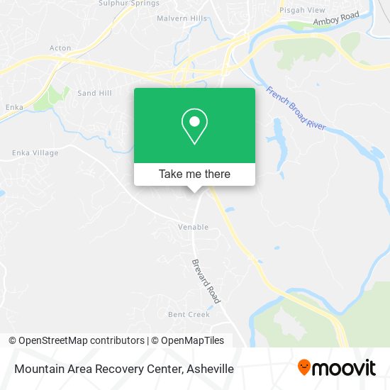 Mountain Area Recovery Center map