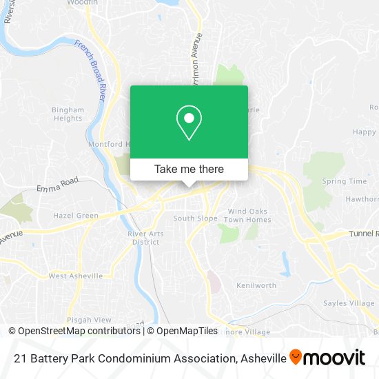 Mapa de 21 Battery Park Condominium Association