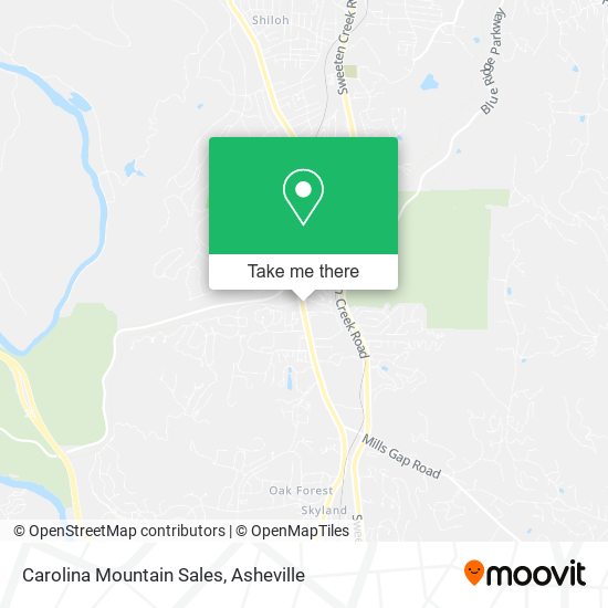Mapa de Carolina Mountain Sales