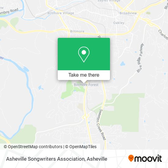 Asheville Songwriters Association map
