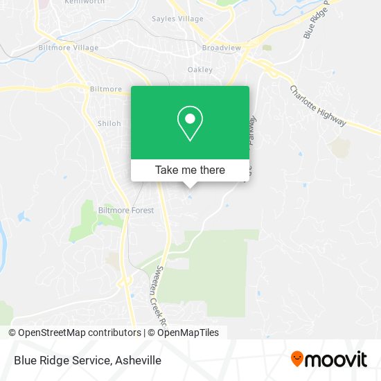 Blue Ridge Service map