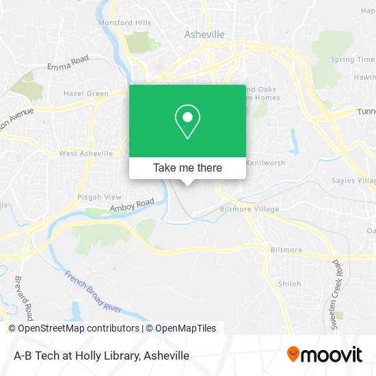 A-B Tech at Holly Library map