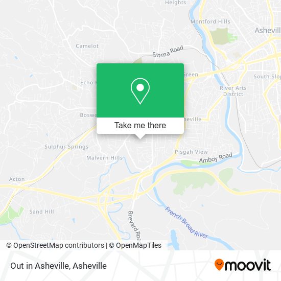 Mapa de Out in Asheville