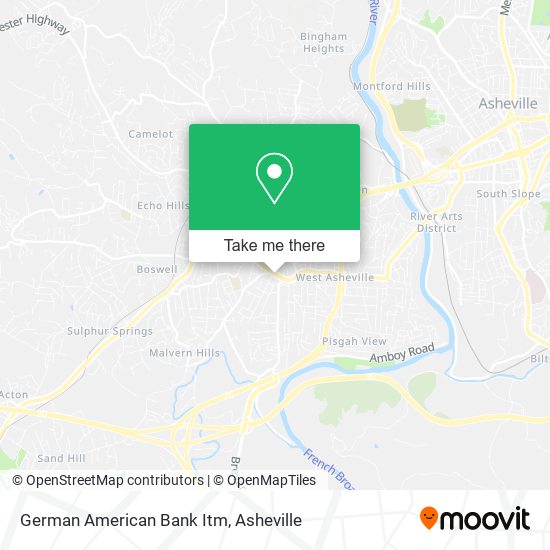 Mapa de German American Bank Itm