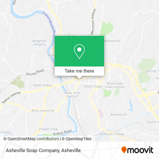 Mapa de Asheville Soap Company