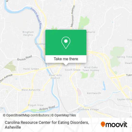 Carolina Resource Center for Eating Disorders map