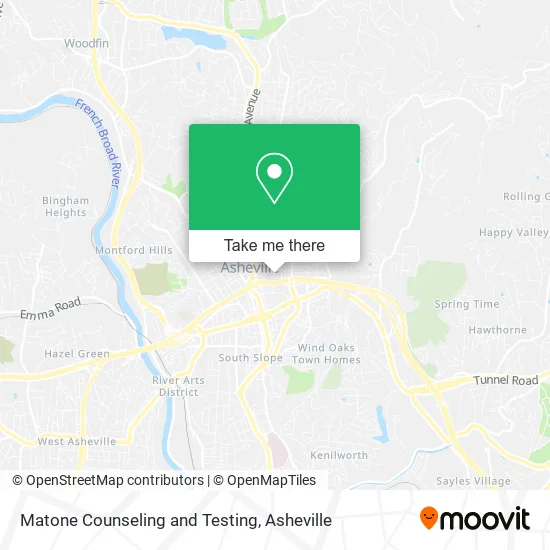 Matone Counseling and Testing map