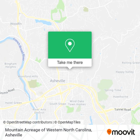 Mountain Acreage of Western North Carolina map