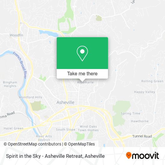 Mapa de Spirit in the Sky - Asheville Retreat