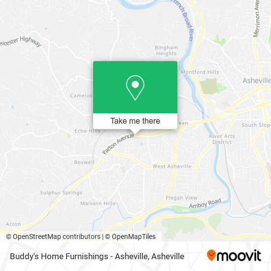 Mapa de Buddy's Home Furnishings - Asheville