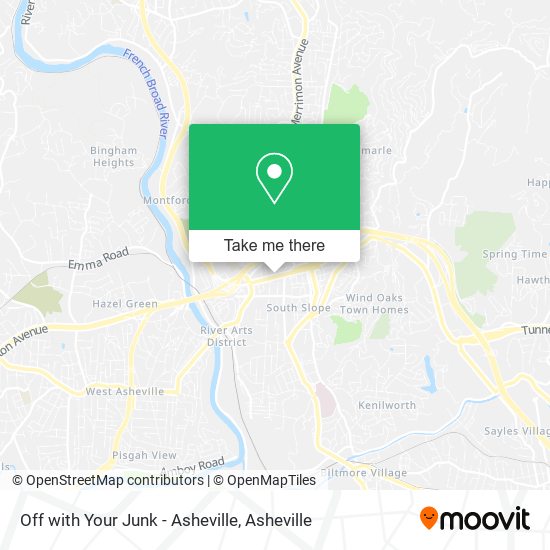 Off with Your Junk - Asheville map