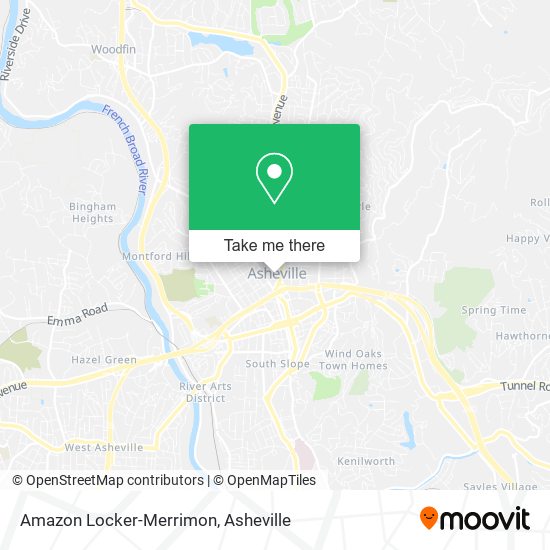 Mapa de Amazon Locker-Merrimon