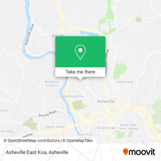 Asheville East Koa map