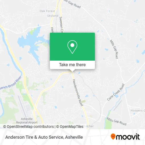 Anderson Tire & Auto Service map
