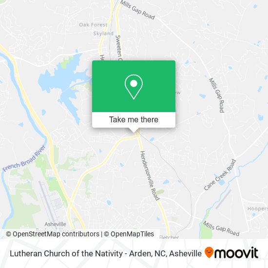 Mapa de Lutheran Church of the Nativity - Arden, NC