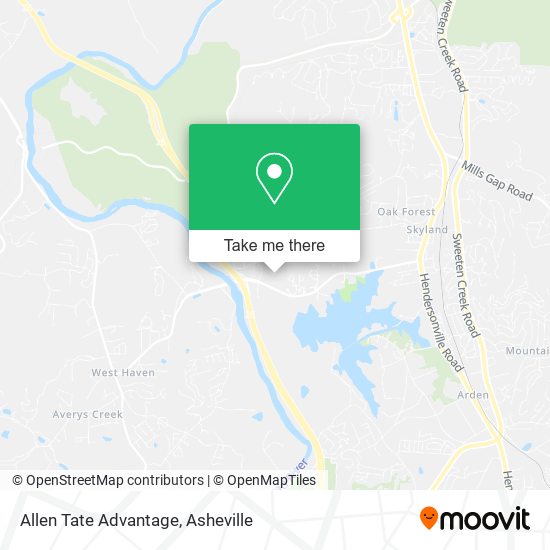 Allen Tate Advantage map