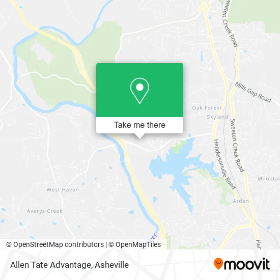 Allen Tate Advantage map