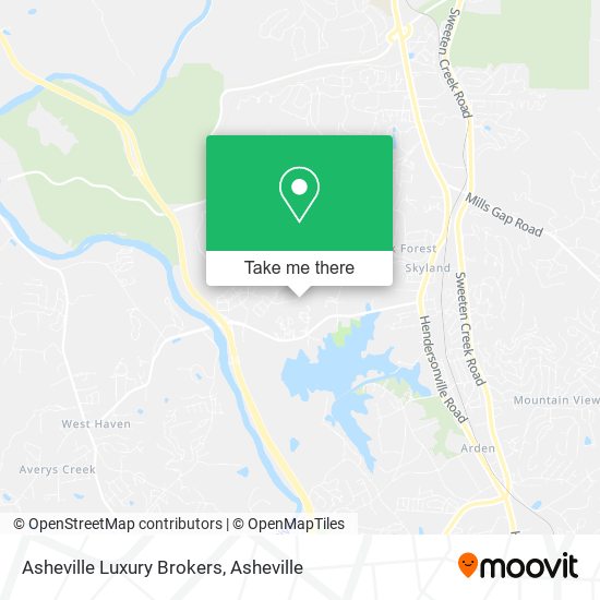 Mapa de Asheville Luxury Brokers