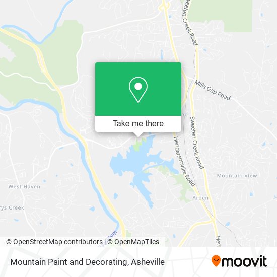 Mountain Paint and Decorating map