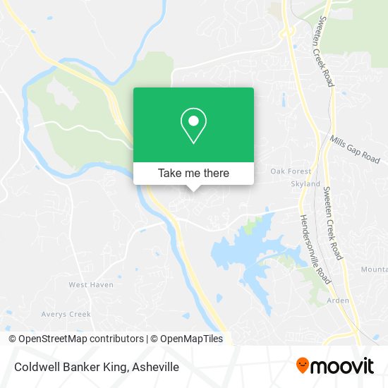 Coldwell Banker King map
