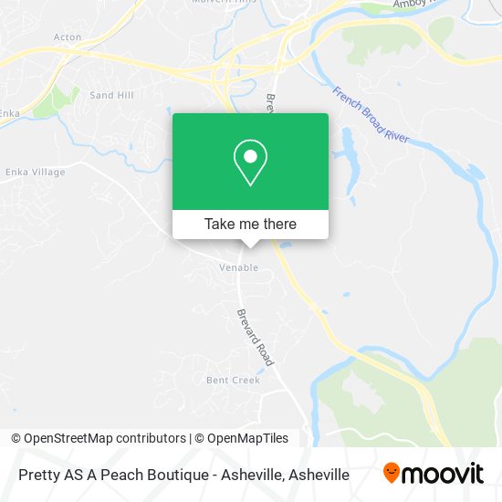 Mapa de Pretty AS A Peach Boutique - Asheville