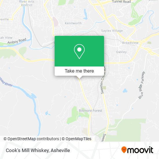 Mapa de Cook's Mill Whiskey