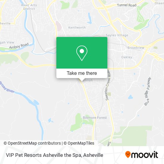 Mapa de VIP Pet Resorts Asheville the Spa