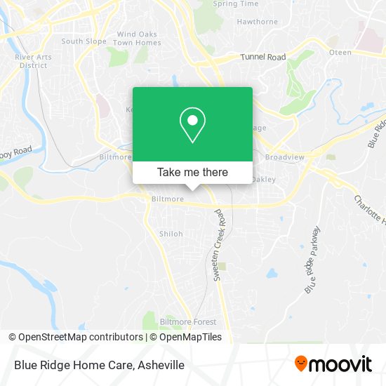 Blue Ridge Home Care map