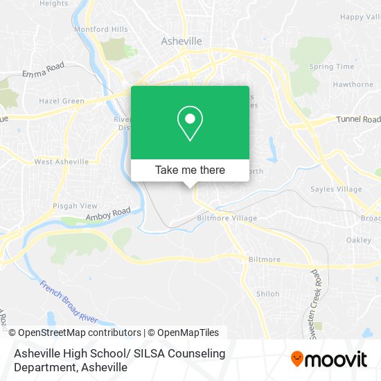 Asheville High School/ SILSA Counseling Department map