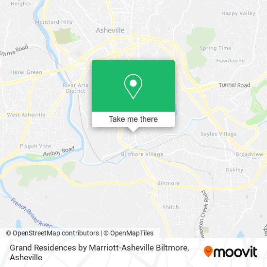 Mapa de Grand Residences by Marriott-Asheville Biltmore