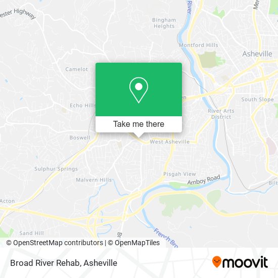 Broad River Rehab map