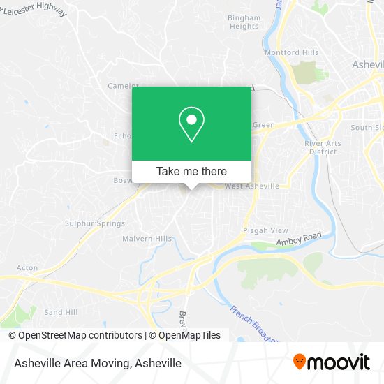 Asheville Area Moving map