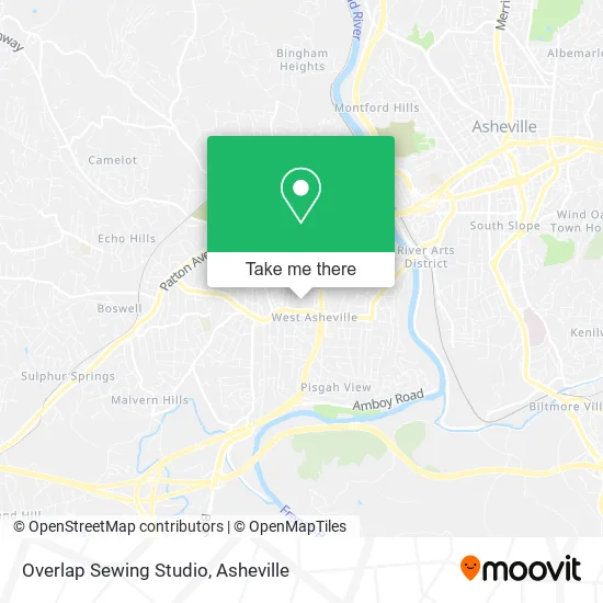 Overlap Sewing Studio map