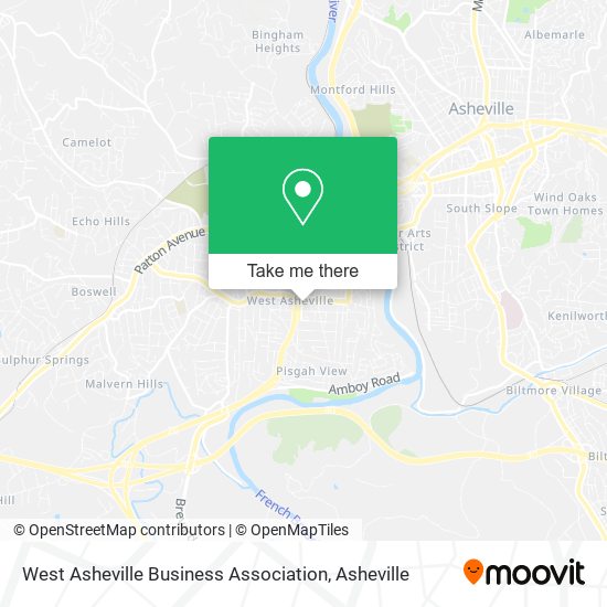 West Asheville Business Association map