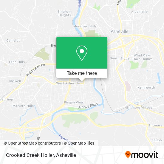 Crooked Creek Holler map