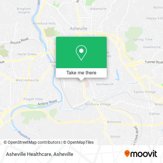 Mapa de Asheville Healthcare