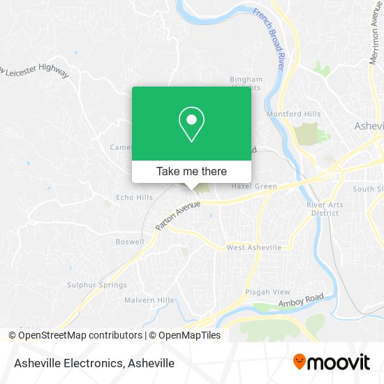 Asheville Electronics map
