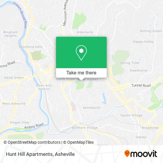 Hunt Hill Apartments map