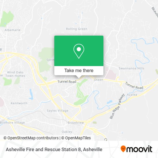 Mapa de Asheville Fire and Rescue Station 8