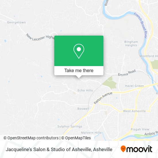 Jacqueline's Salon & Studio of Asheville map
